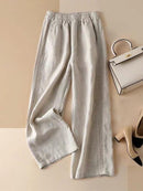 Zamina – Locker sitzende Hose mit elastischem Bund Taschen und weitem Bein