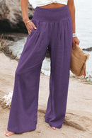 Zophia – Locker geschnittene Hose mit hoher Taille Taschen und weitem Bein