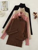 Mia - Bequem Langärmelig Rollkragenpullover