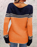Diana - Rundhalsausschnitt Langärmelig Strickpullover