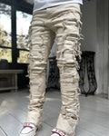 Jadec – Slim Fit Stacked Jeans mit konisch zulaufendem Bein und stylischem Lagenlook
