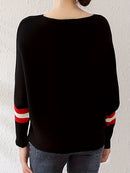 Eleganter Farbblock-Strickpullover mit U-Boot-Ausschnitt fÃ¼r Damen | Emily