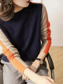 Clara - Bequemer Langärmelig Rundhalsausschnitt Pullover