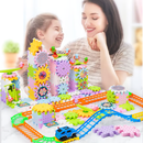 BuildMotion - Zahnrad Bauspielzeug Set Ineinandergreifende Blöcke mit motorisierten Zahnrädern für dynamisches Spiel