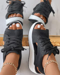 Hannah – Lässige Sandalen mit offener Spitze dicker Sohle und elegantem Stil