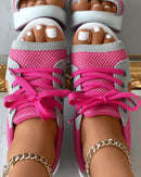 Hannah – Lässige Sandalen mit offener Spitze dicker Sohle und elegantem Stil