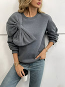 Lina – Klassischer Pullover mit überschnittenen Schultern und Puffärmel-Detail