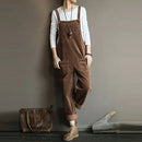 Zeliha – Lässiger ärmelloser Jumpsuit mit verstellbaren Trägern und weiten Hosenbeinen