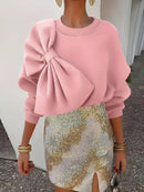 Lina – Klassischer Pullover mit überschnittenen Schultern und Puffärmel-Detail