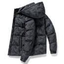 Louis - Langärmelige Camouflage Jacke mit verstellbarer Kapuze und Taschen