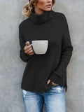 Lea - Bequem Langärmelig Rollkragenpullover Pullover