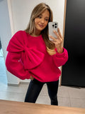 Lina – Klassischer Pullover mit überschnittenen Schultern und Puffärmel-Detail