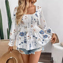 Linda – Stylische Bluse mit Blumenmuster und langen Ärmeln