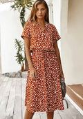 EleganceCharm - Kleid Mit PunkteDruck