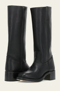 Mila – Stylische Kniestiefel mit runder Spitze und robuster Sohle