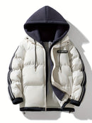 Freya - Langärmelige Reißverschluss Kapuze Pufferjacke Mit Taschen