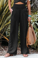 Zophia – Locker geschnittene Hose mit hoher Taille Taschen und weitem Bein