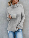 Lea - Bequem Langärmelig Rollkragenpullover Pullover