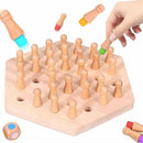 BrainPlay - Holz Memory Streichholz Schachspiel für Spaß und Geschicklichkeitsentwicklung