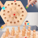 BrainPlay - Holz Memory Streichholz Schachspiel für Spaß und Geschicklichkeitsentwicklung