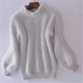 Gisela - Bequemer Laternenhülse Lose Passform Rollkragenpullover