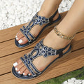 Susanne - Lässig Flache Sandalen mit Gummiband und rutschfester Sohle für Komfort