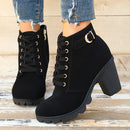 Tessa - Rutschfest Chunky Ferse Seitenreißverschluss Stiefel