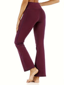 Anke – Schmal geschnittene Hose mit hoher Taille und weitem Bein und Taschen