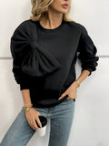 Lina – Klassischer Pullover mit überschnittenen Schultern und Puffärmel-Detail
