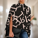 Amira – Stylische Fledermausärmeln Bluse mit Rundhalsausschnitt und lockere Passform