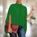 Amira – Stylische Fledermausärmeln Bluse mit Rundhalsausschnitt und lockere Passform