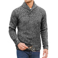 Alaric - Bequemer langärmeliger Strickpullover mit Knopf