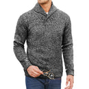 Alaric - Bequemer langärmeliger Strickpullover mit Knopf