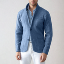 Simon - Langärmelige Standkragen Jacke Mit Knöpfen