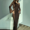 Julia – Lässiges Maxikleid mit Rundhalsausschnitt und verstellbarem Taillendetail