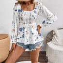 Linda – Stylische Bluse mit Blumenmuster und langen Ärmeln