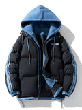 Freya - Langärmelige Reißverschluss Kapuze Pufferjacke Mit Taschen