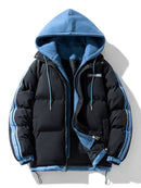 Freya - Langärmelige Reißverschluss Kapuze Pufferjacke Mit Taschen