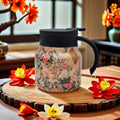 TeaGlide - Tee Thermoskanne mit floralem Vintage Muster und langanhaltender Wärmespeicherung