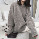 Emilia - Rundhalsausschnitt Langärmelig Loser Pullover