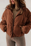 Hanna - Langärmelige Standkragen Pufferjacke Mit Reissverschluss
