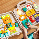 SkillPop – Tragbares Aktivitätsbrett für Kinder mit Verriegelungsknöpfen und Griff