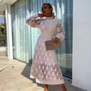 EleganceVista - Damen Stickerei Mode Kleid