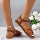 Eliane - Flache Riemchensandalen mit gepolstertem Fußbett und rutschfestem Gestaltung