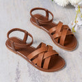 Eliane - Flache Riemchensandalen mit gepolstertem Fußbett und rutschfestem Gestaltung