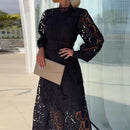 EleganceVista - Damen Stickerei Mode Kleid