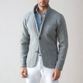 Simon - Langärmelige Standkragen Jacke Mit Knöpfen