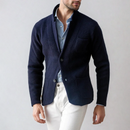 Simon - Langärmelige Standkragen Jacke Mit Knöpfen