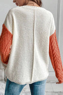 Fiona - Warmer Langarmpullover mit Rundhalsausschnitt und Tasche