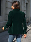 Tabea - Lässiger Reverskragen Blazer mit langen Ärmeln und Taschen